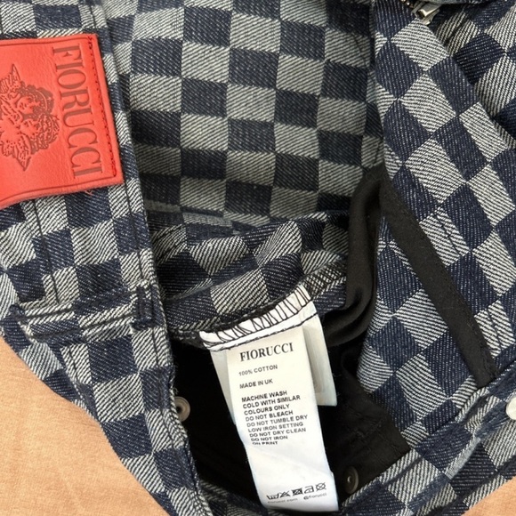 Fiorucci Checkered Y2K Straight Leg Jeans - Picture 6 of 6